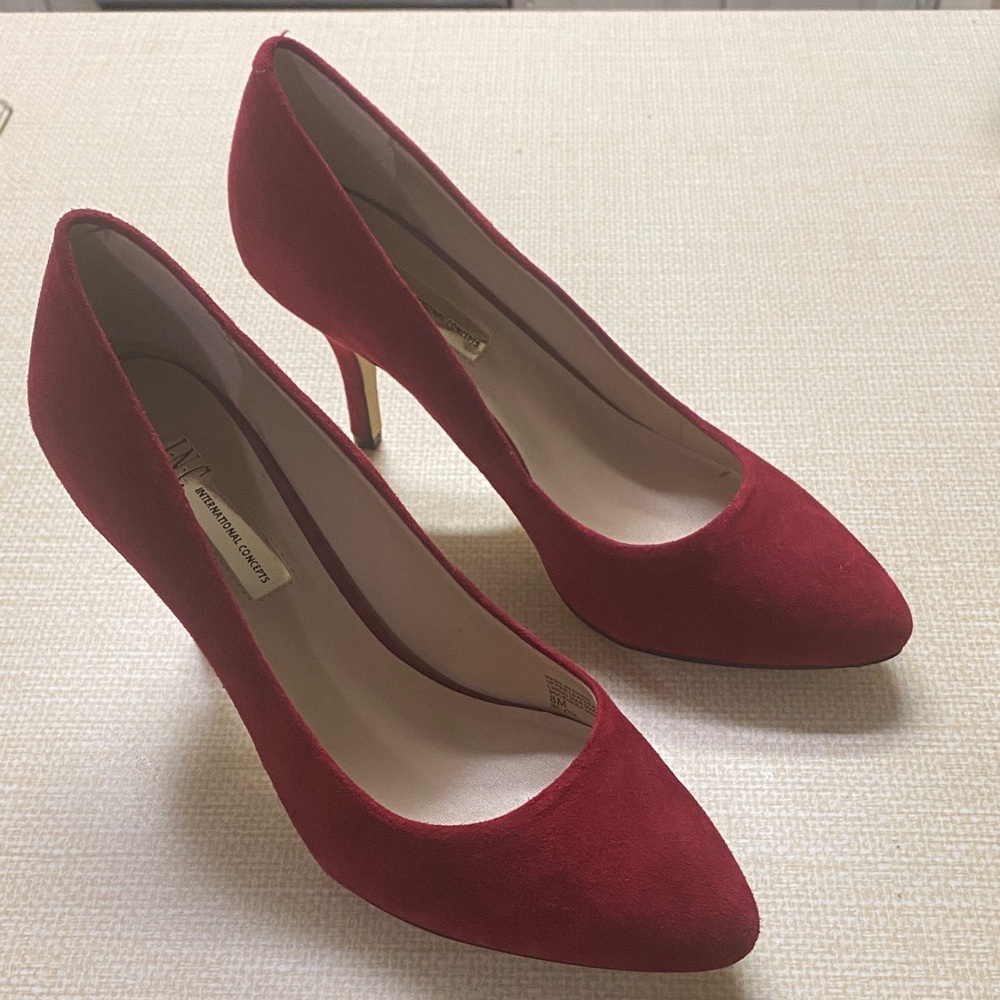 INC International Concepts Red Leather Heels